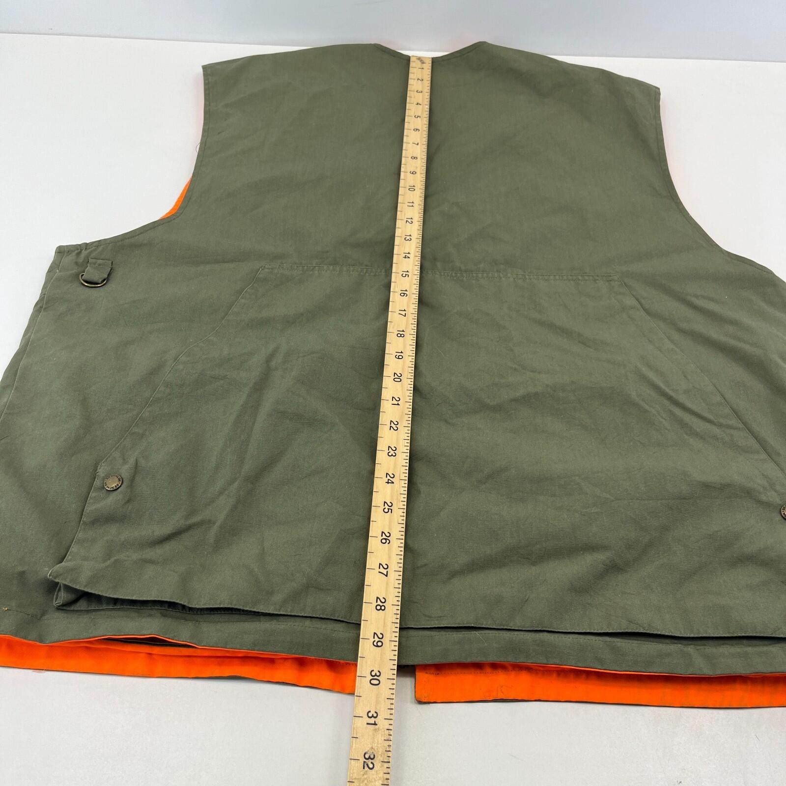 Geo Logic Men's Reversible Green/Orange Shooting Vest Gilet Body Warmer size 3XL