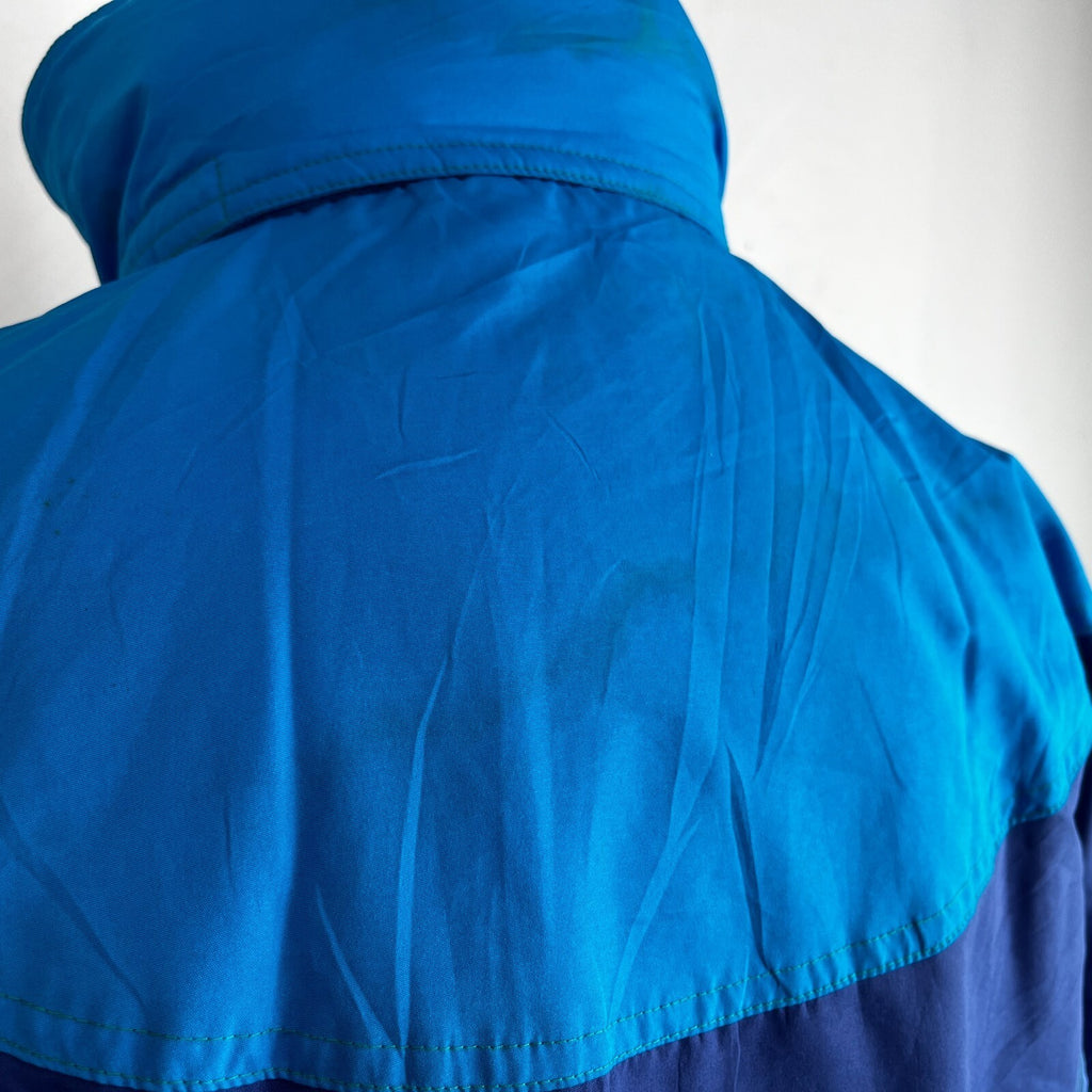 Vintage Sergio Tacchini 80s 90s Mens size M White Label Ski Jacket Blue & Green