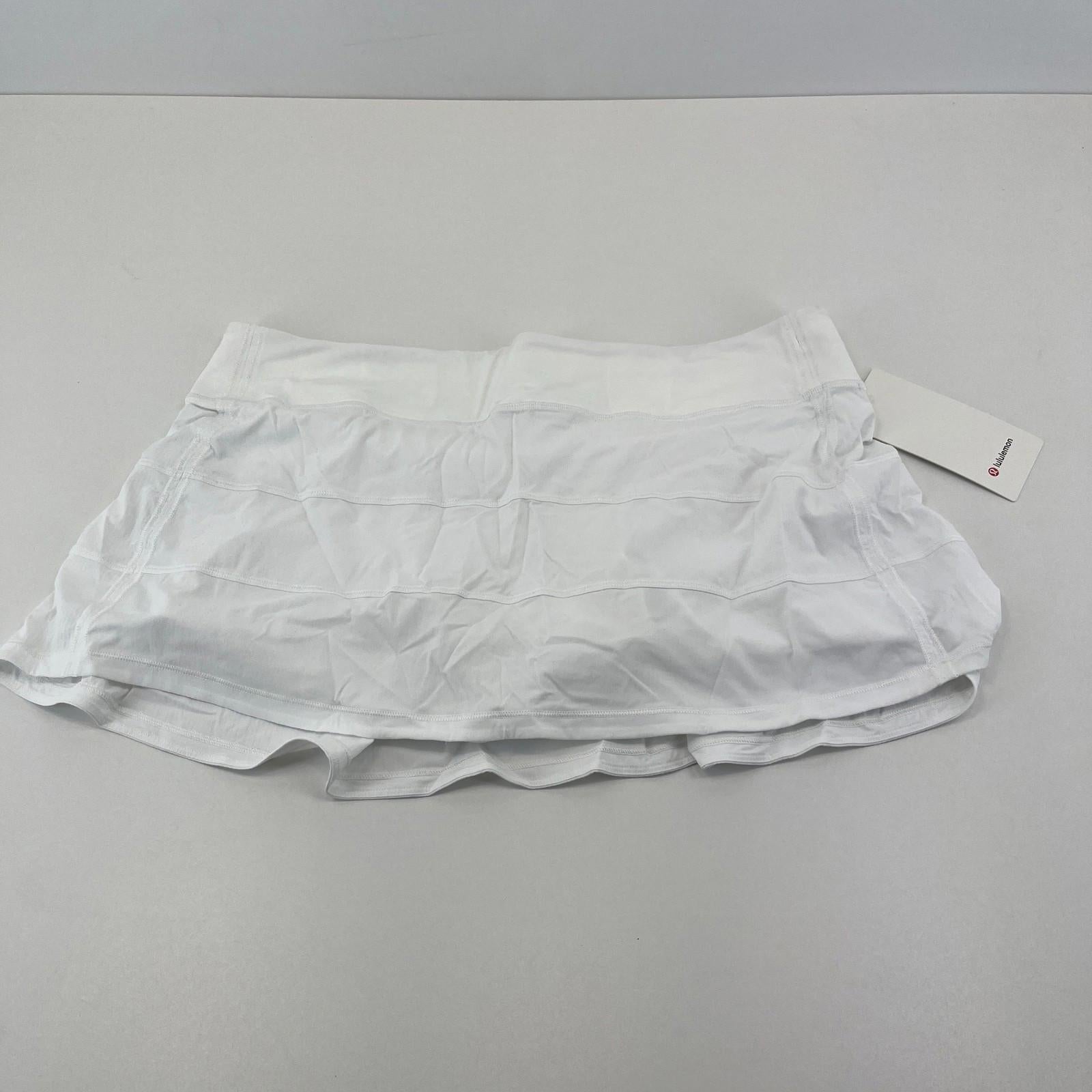 Lululemon Pace Rival MR Skirt Skort White Internal Shorts size US 14 UK 18 BNWT