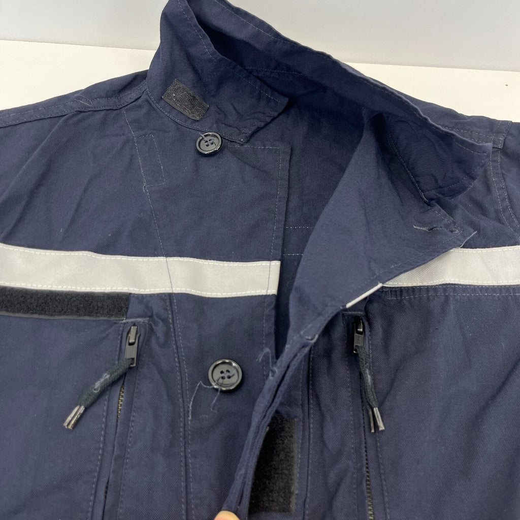 Balsan French Military Chore Jacket size 96L (UK M) Navy Blue Workwear Canvas