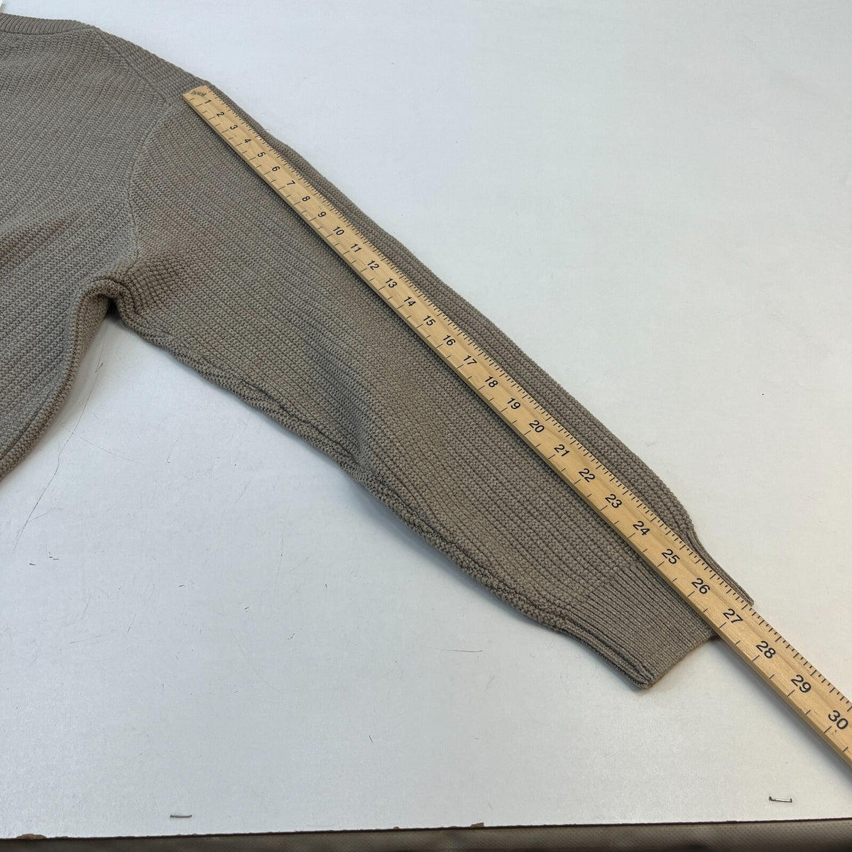 M&S Men's Cotton Blend Cable Knit Crew Neck Jumper Mushroom Beige Brown 3XL New