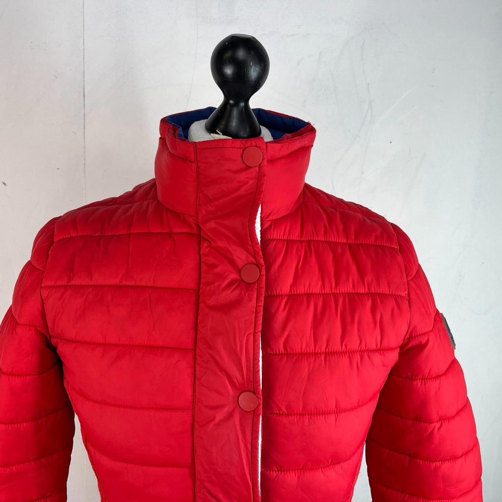 Superdry Original Fuji Jacket Coat Women’s size 14 Quilted Red Warm Ladies