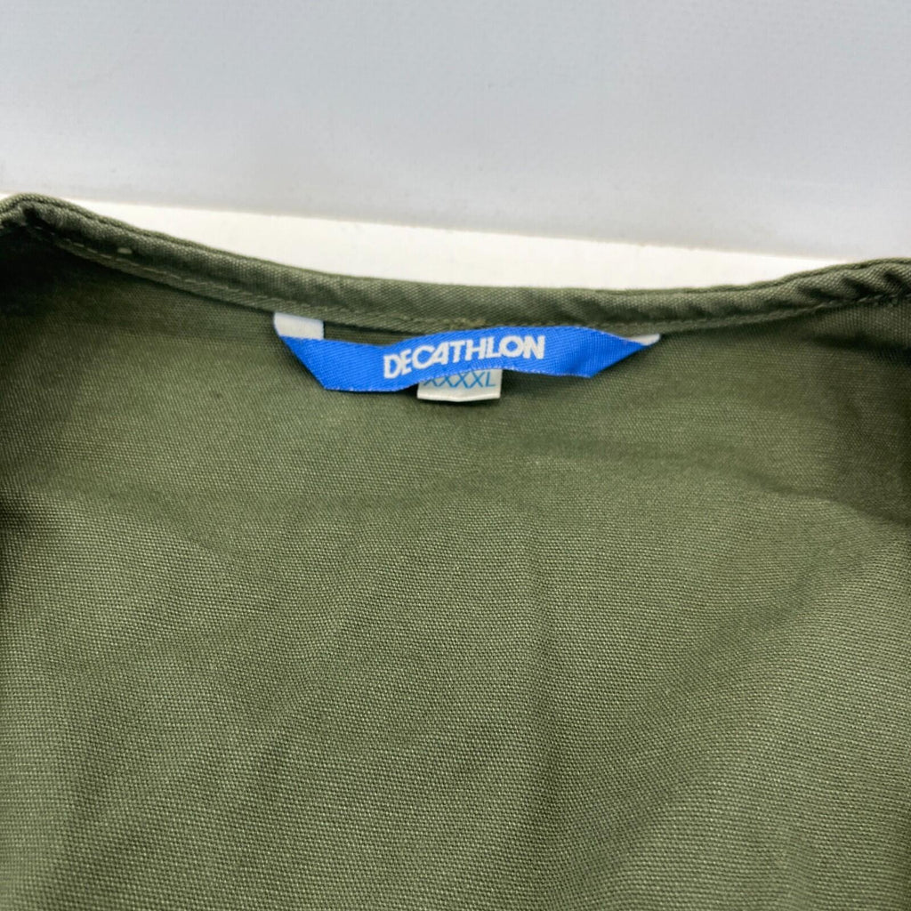 Decathlon Men's Shooting Vest in Olive Green Cotton Canvas size 4XL