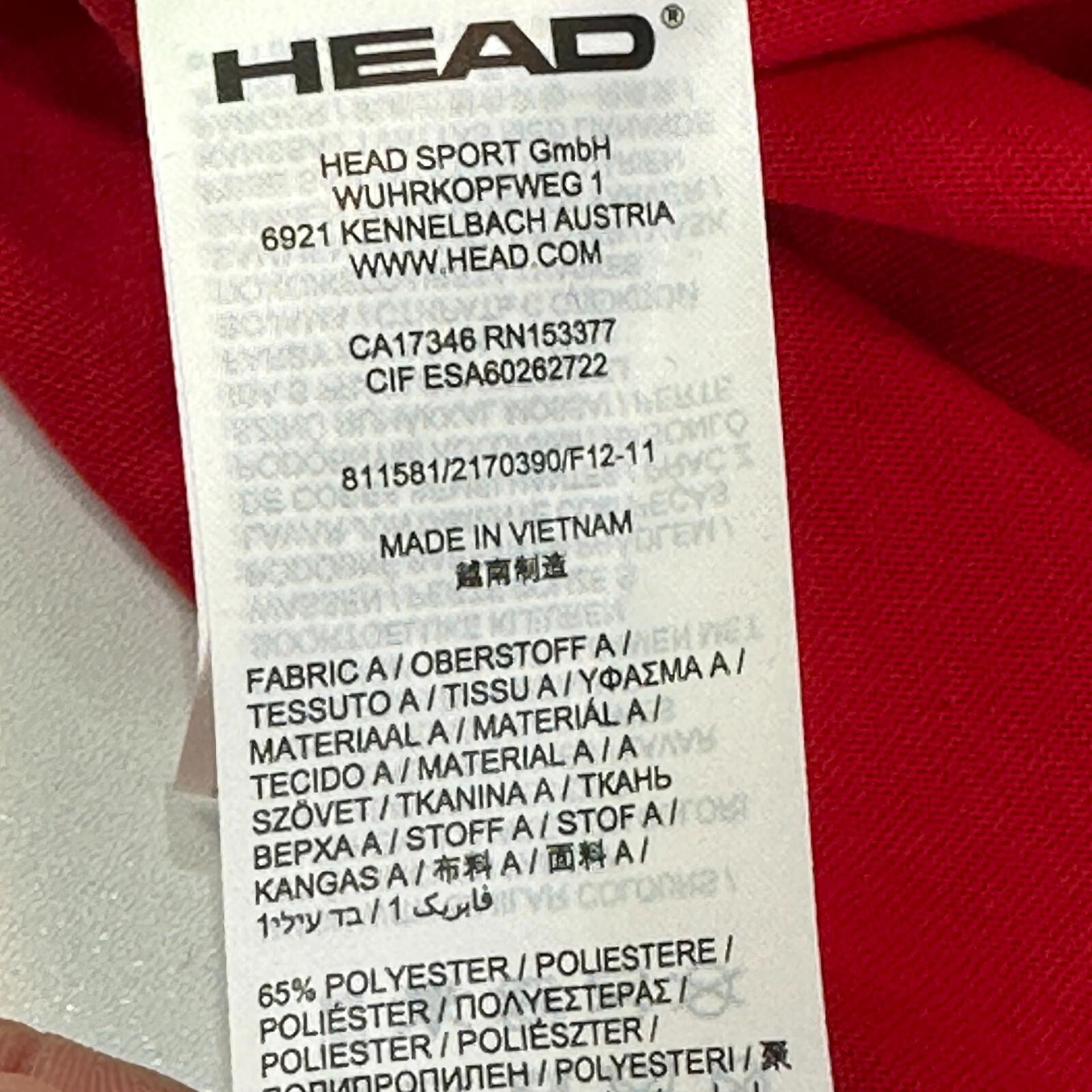 Head Club Ivan MC T-Shirt in Red Pure Performance Sports Top size XL  New