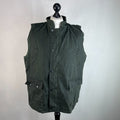 Greenbelt Waxed Gilet in Green size XL Mens Country Vest Tartan Lined Shooting