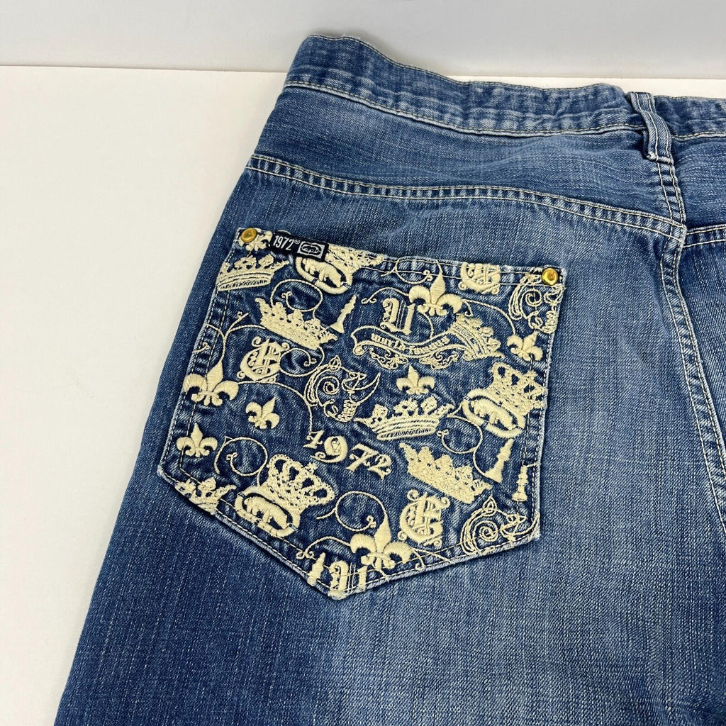 Vintage Ecko Unltd Baggy Embroidered Hip Hop Skate Jeans W38" L32"