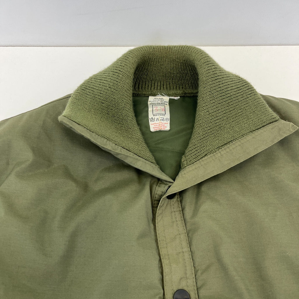 British Military Green Thermal Quilted Cold Weather Jacket size 38 (medium)