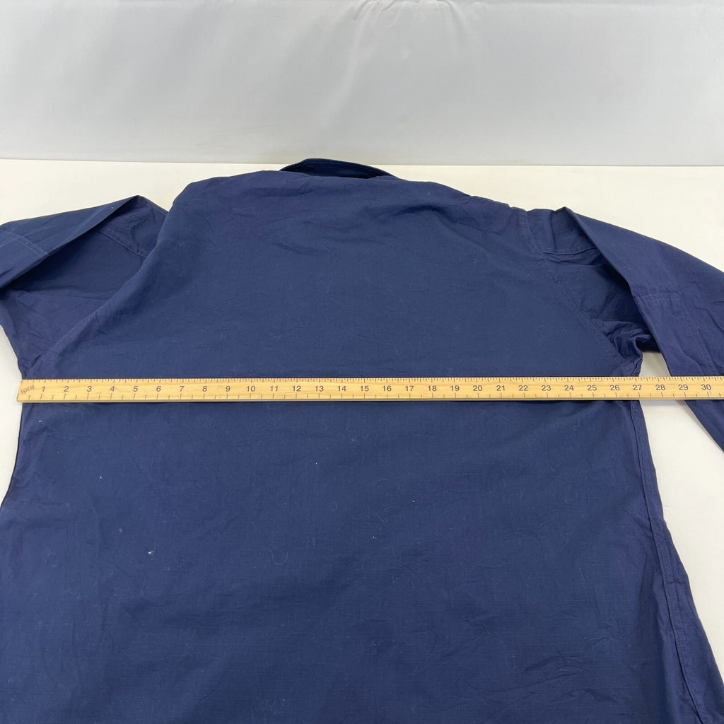 US Navy Chore Jacket Navy Blue Ripstop Workwear size XL-Regular