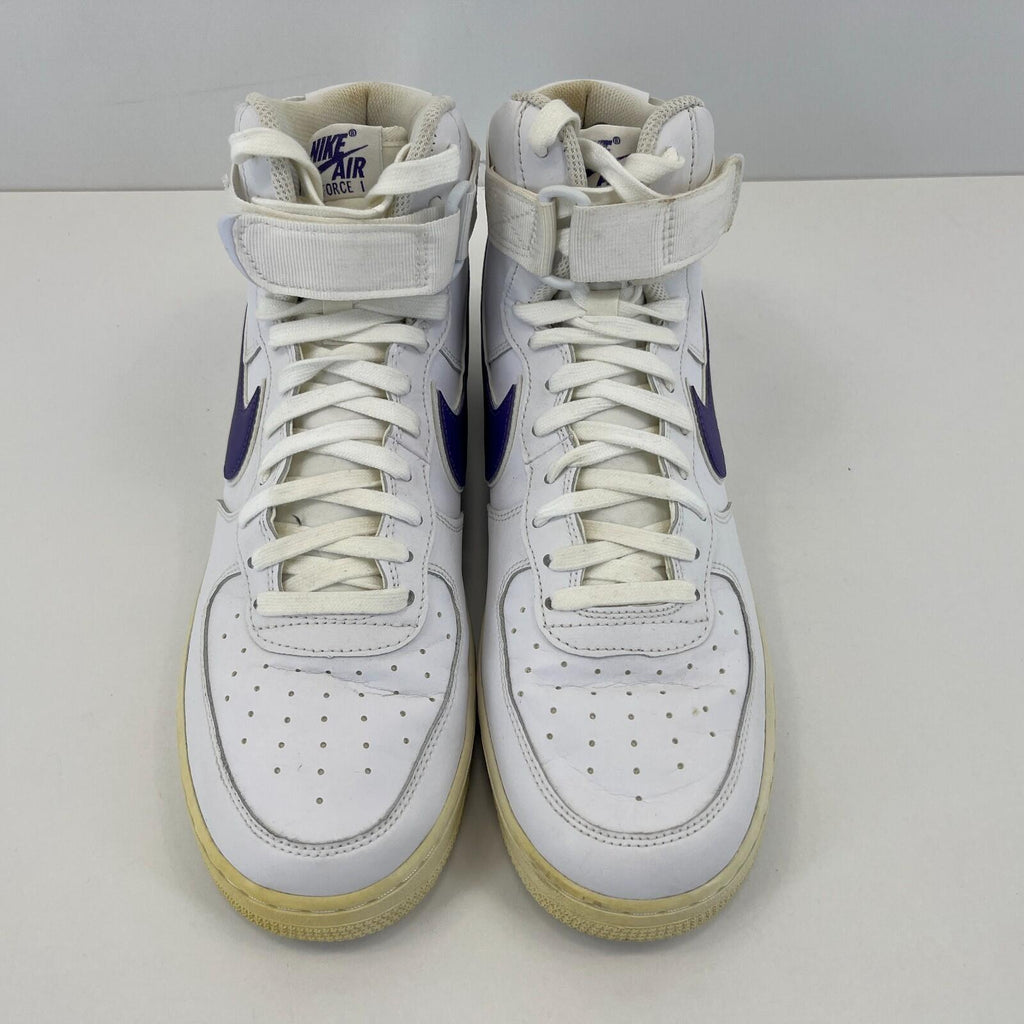 Nike Air Force 1 High '07 Court Trainers White/Purple UK size 9.5