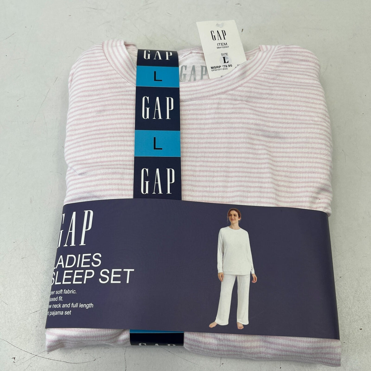 Gap Womens Pyjamas Sleep Set Night Top 2 Piece Loungewear in Pink size Large