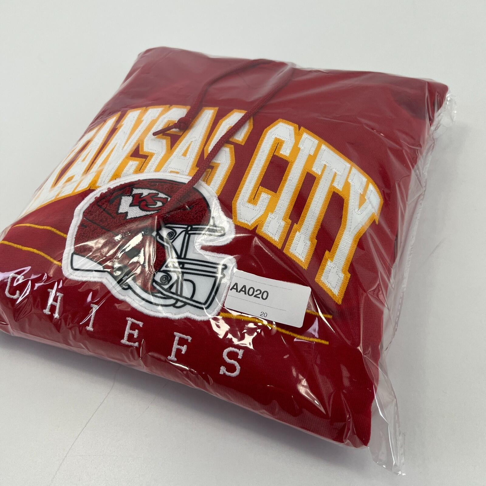 NFL Kansas City Chiefs Red Hoodie Pullover Jumper size Large - New - See Details
