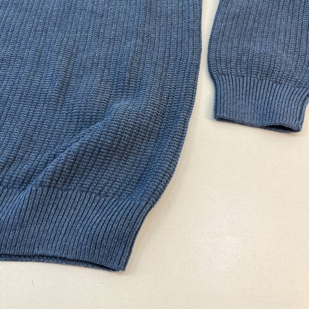 M&S Men's Cotton Blend Cable Knit Crew Neck Jumper Air Force Blue size 3XL New