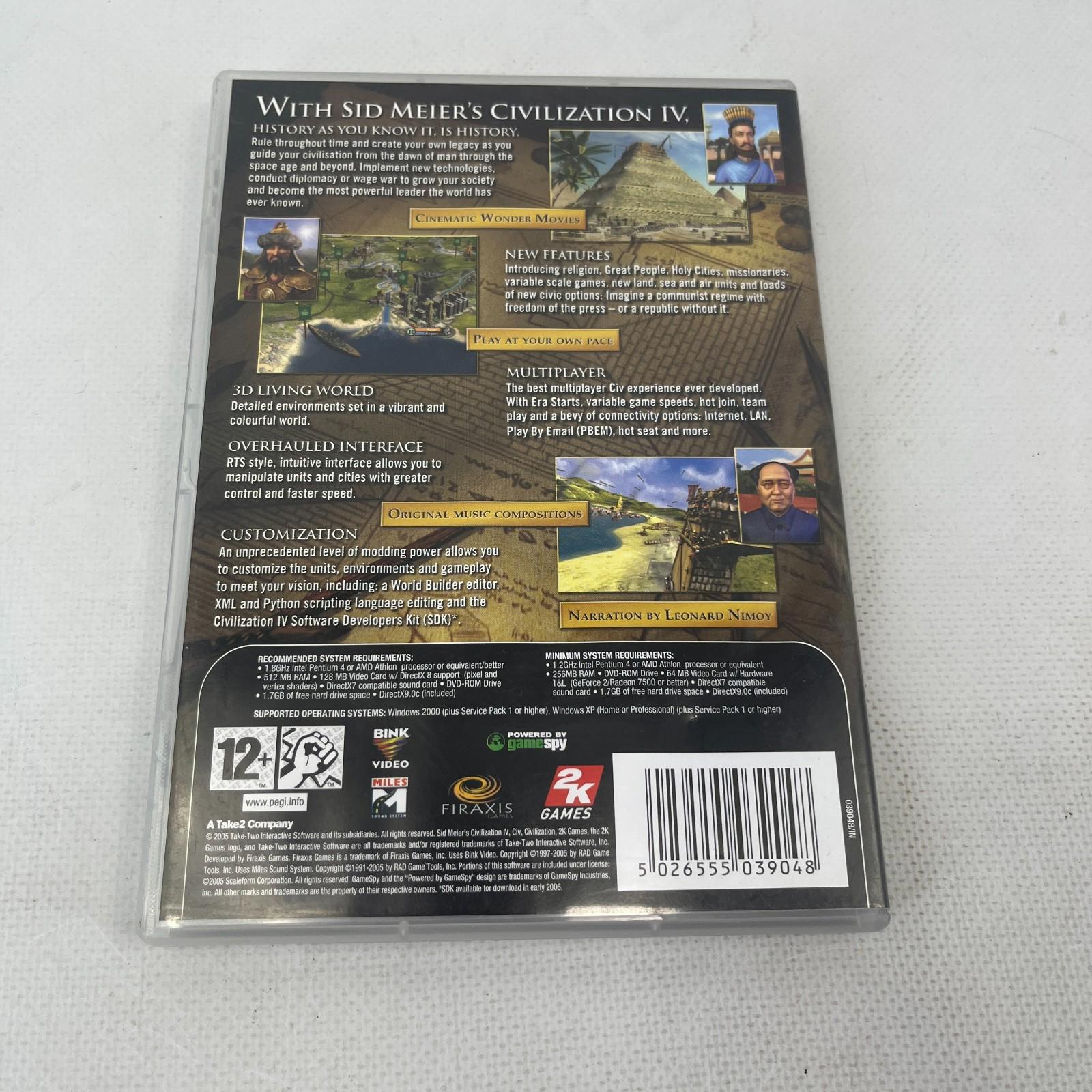 Sidmeier's Civilization IV PC DVD - Video Game