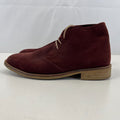 Samuel Windsor Burgundy Suede  Ankle Boots UK 9 Handmade Red Maroon Chelsea