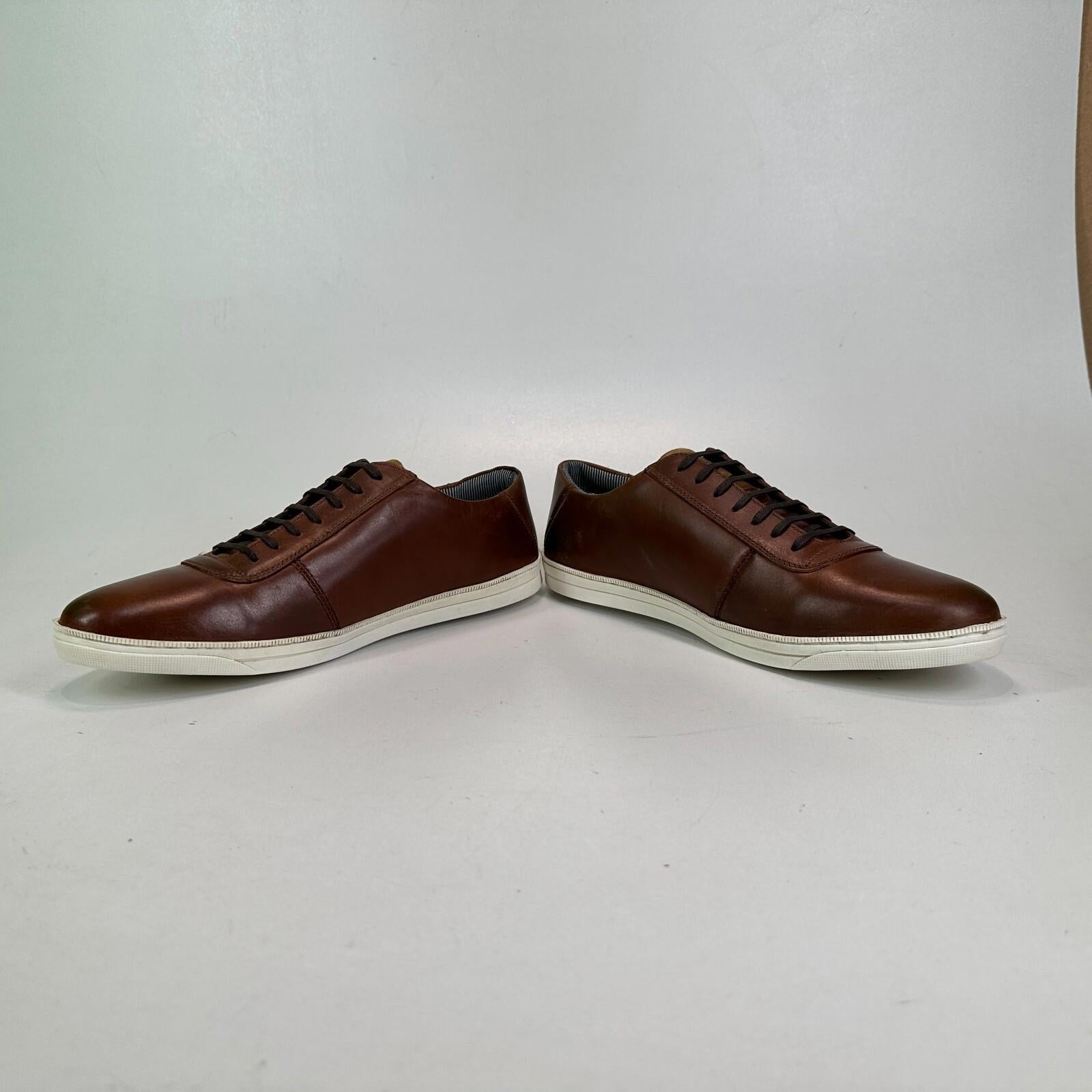 IKON Alton Tan Leather Casual Shoes with White Sole UK size 6 - NEW in Box