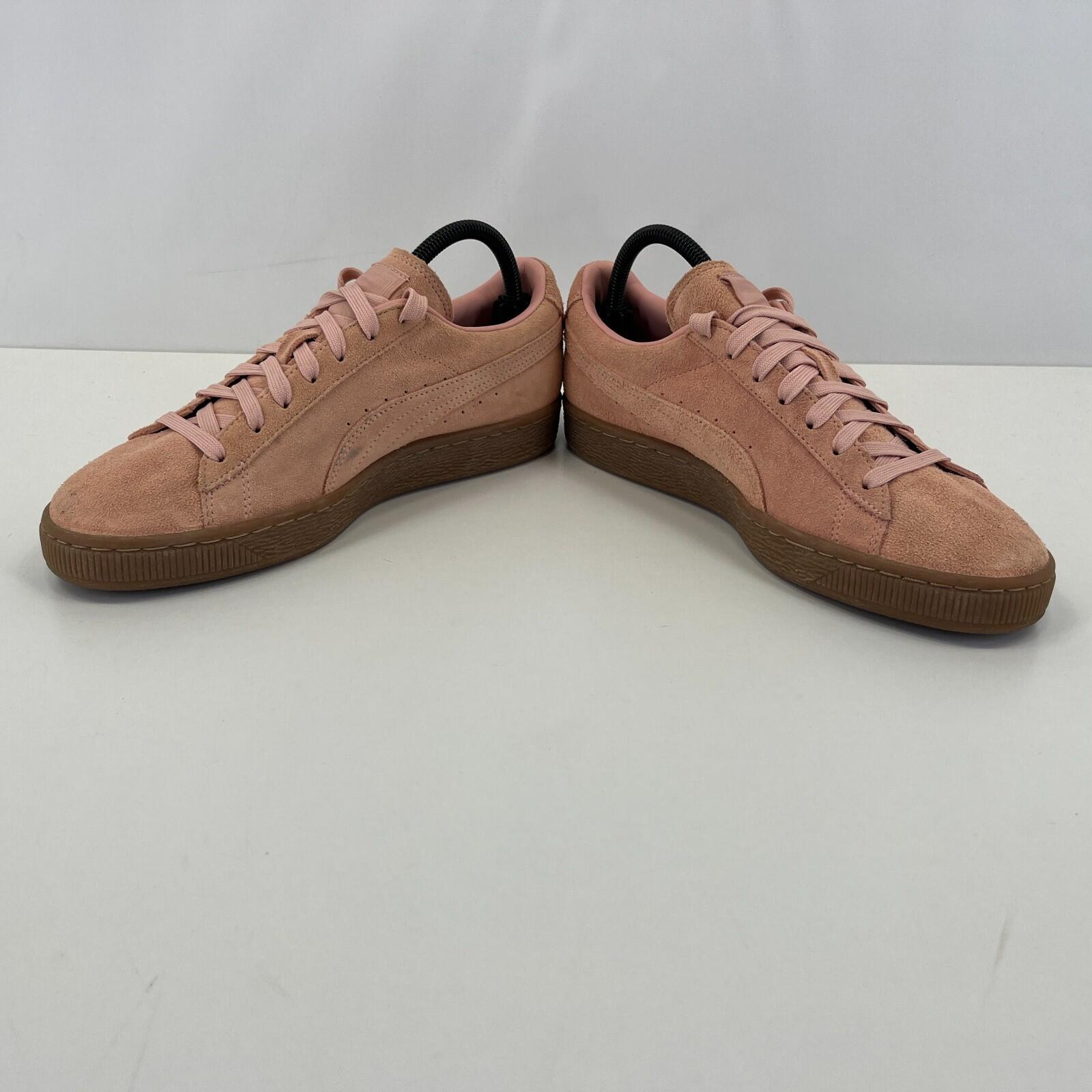 Puma Women's Palermo Trainers Suede Low Top Gum Sole in Pastel Ping UK size 6