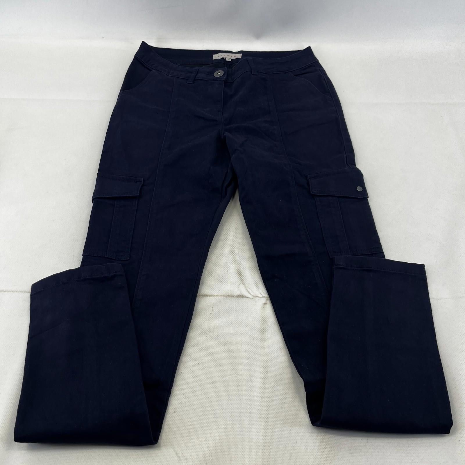 Nutmeg Slim Fit Cargo Pants Trousers Jeans in Blue UK Women's size 10 - NWOT