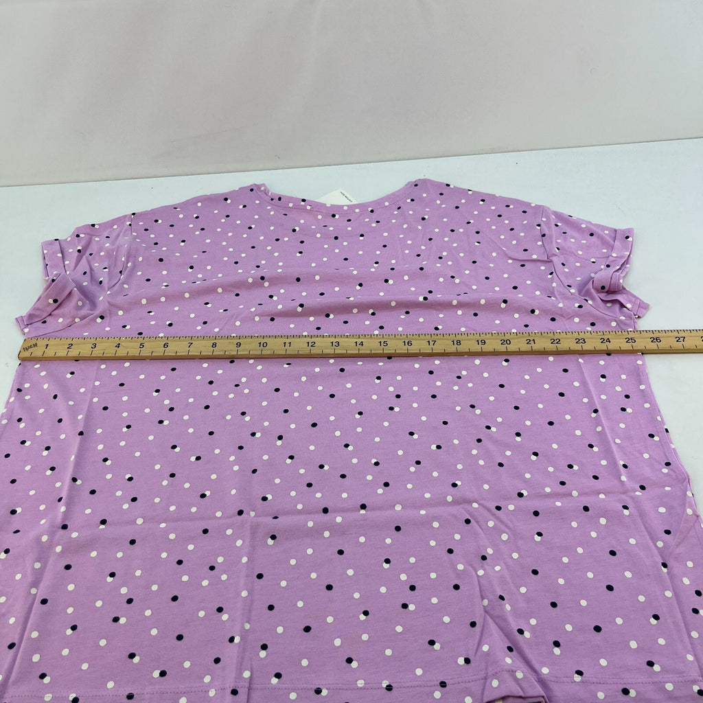 M&S Ladies Pyjama Set UK XL 20-22 Cool Pink with Spots Long Leg Short Sleeve New