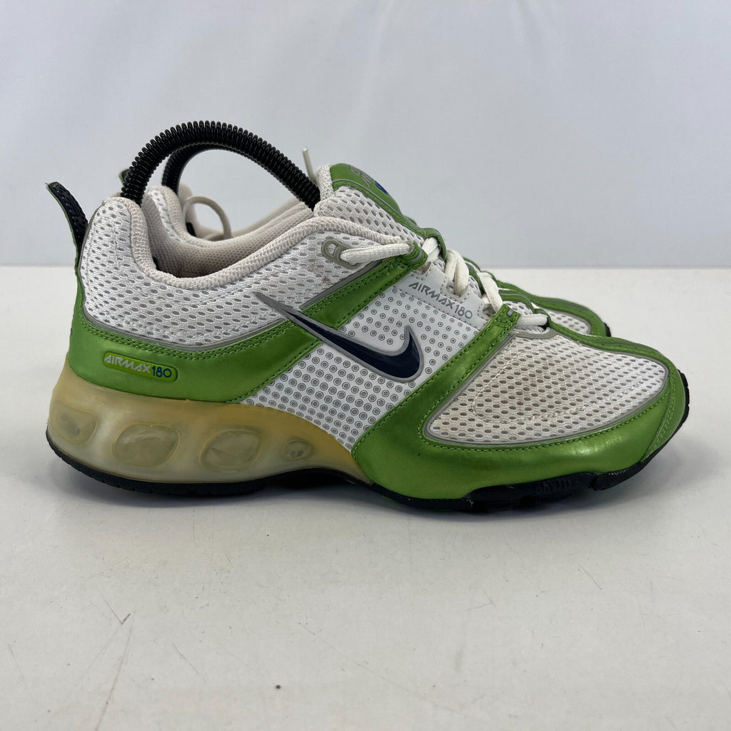 Nike Air Max 180 Trainers Metallic Green & White UK size 5 Running Sneakers