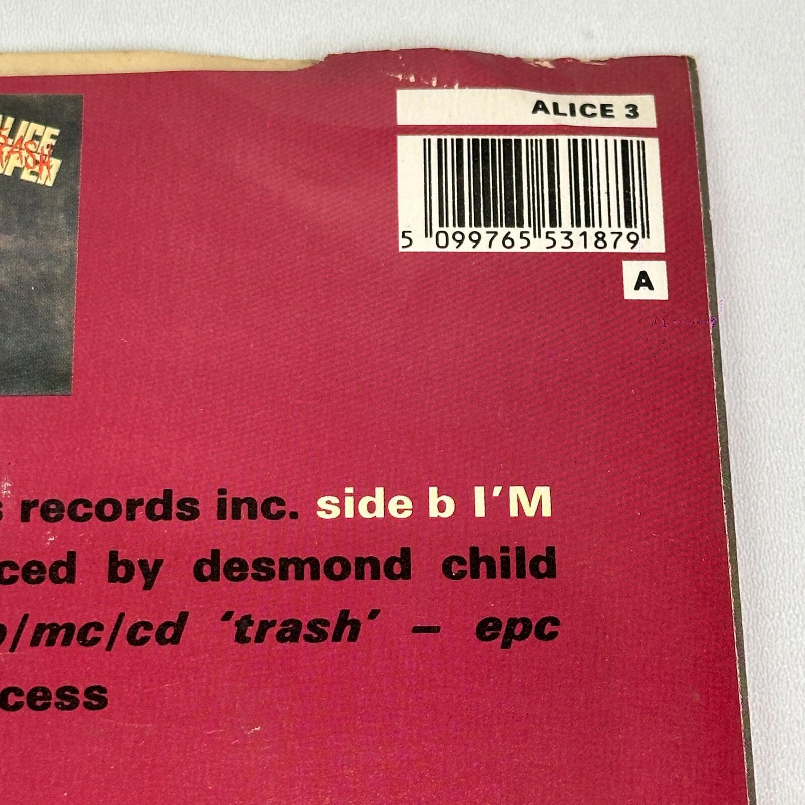 Alice Cooper Bed of Nails - I'm Your Gun 7" Vinyl Single UK Epic 1989 Ex-Ex