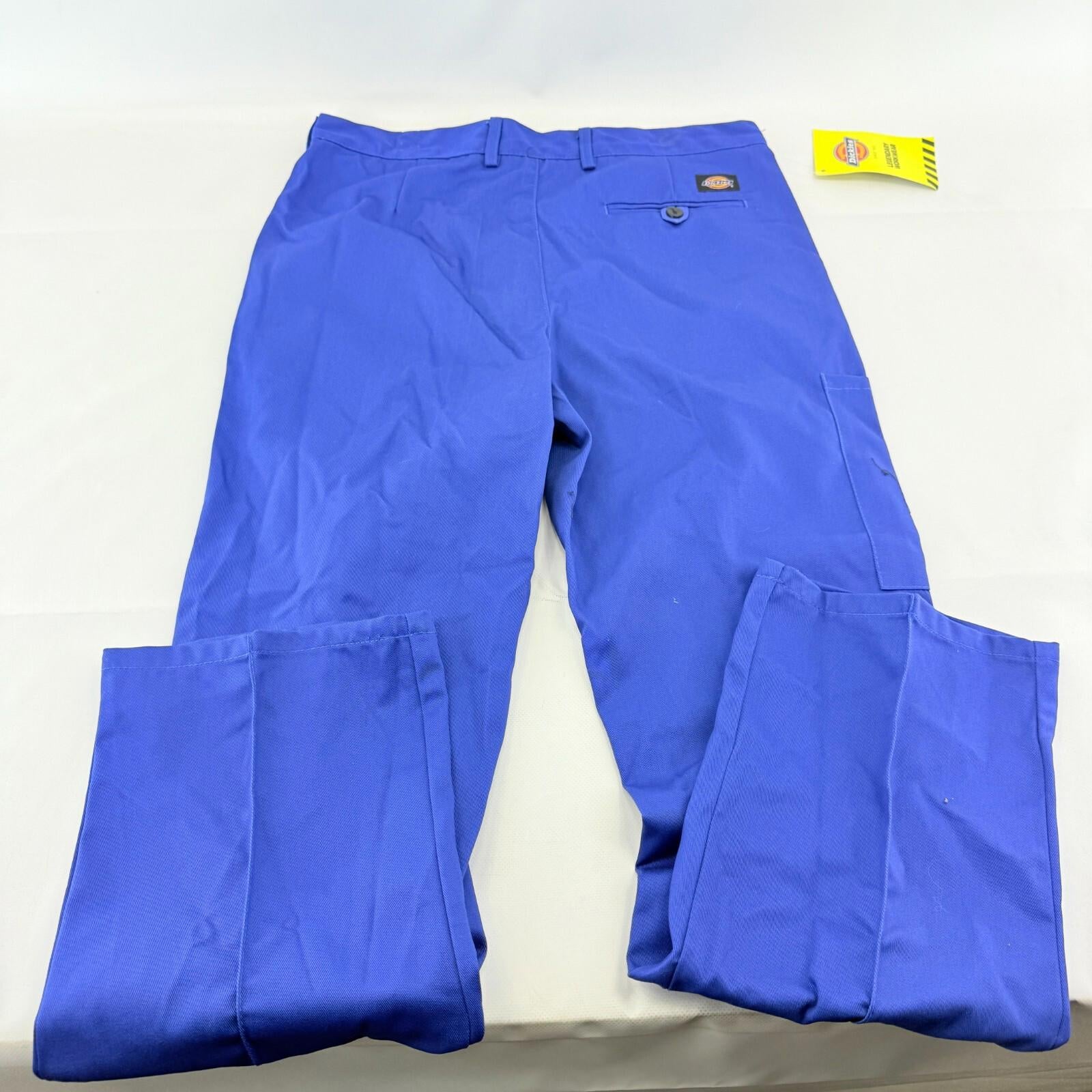Dickies Redhawk Work Cargo Trousers in Blue W36R Sparky