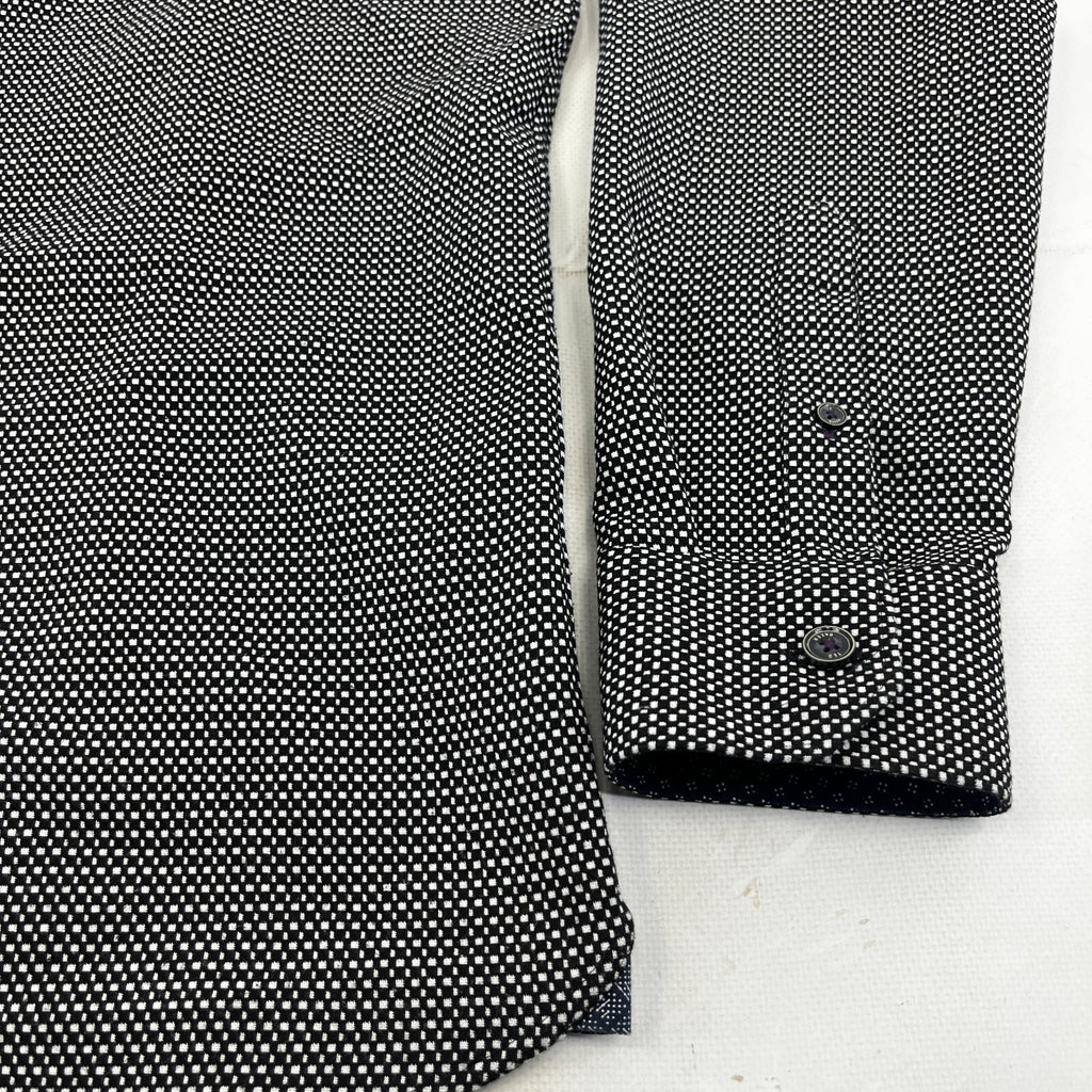 Ted Baker Men's Vintage Thick Heavy Black & White Shirt Mens Size 4