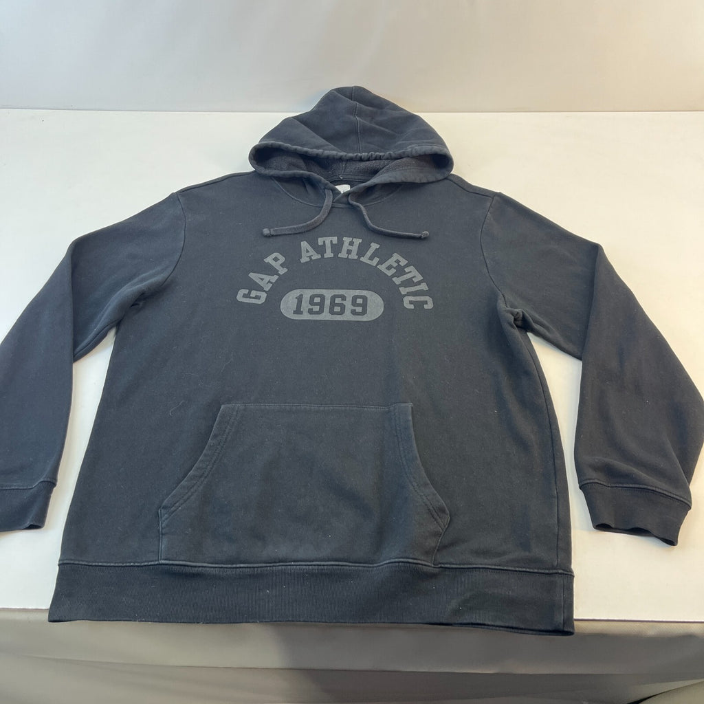 GAP Men's Black Pullover Hoodie size Large 1969 Athletic Graphic Sweatshirt