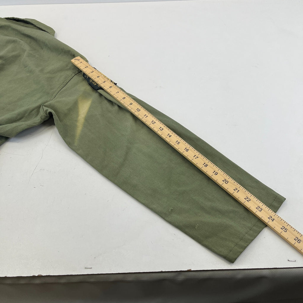 Vintage 60s/70s Oklahoma DOC Shacket Jacket Heavy Shirt XL Khaki Green + Badges