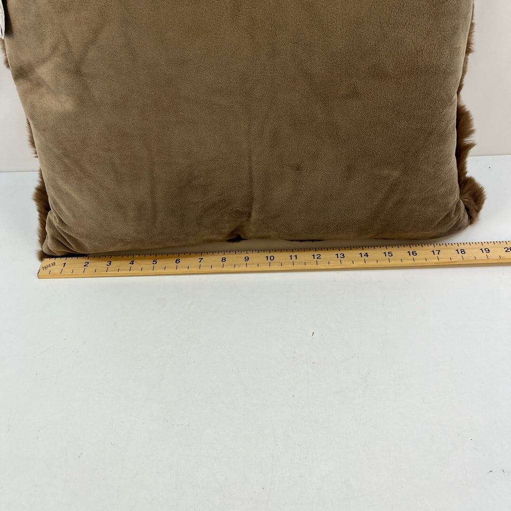 M&S Bubble Faux Fur Cushion in Brown 50cm x 50cm New with Tags