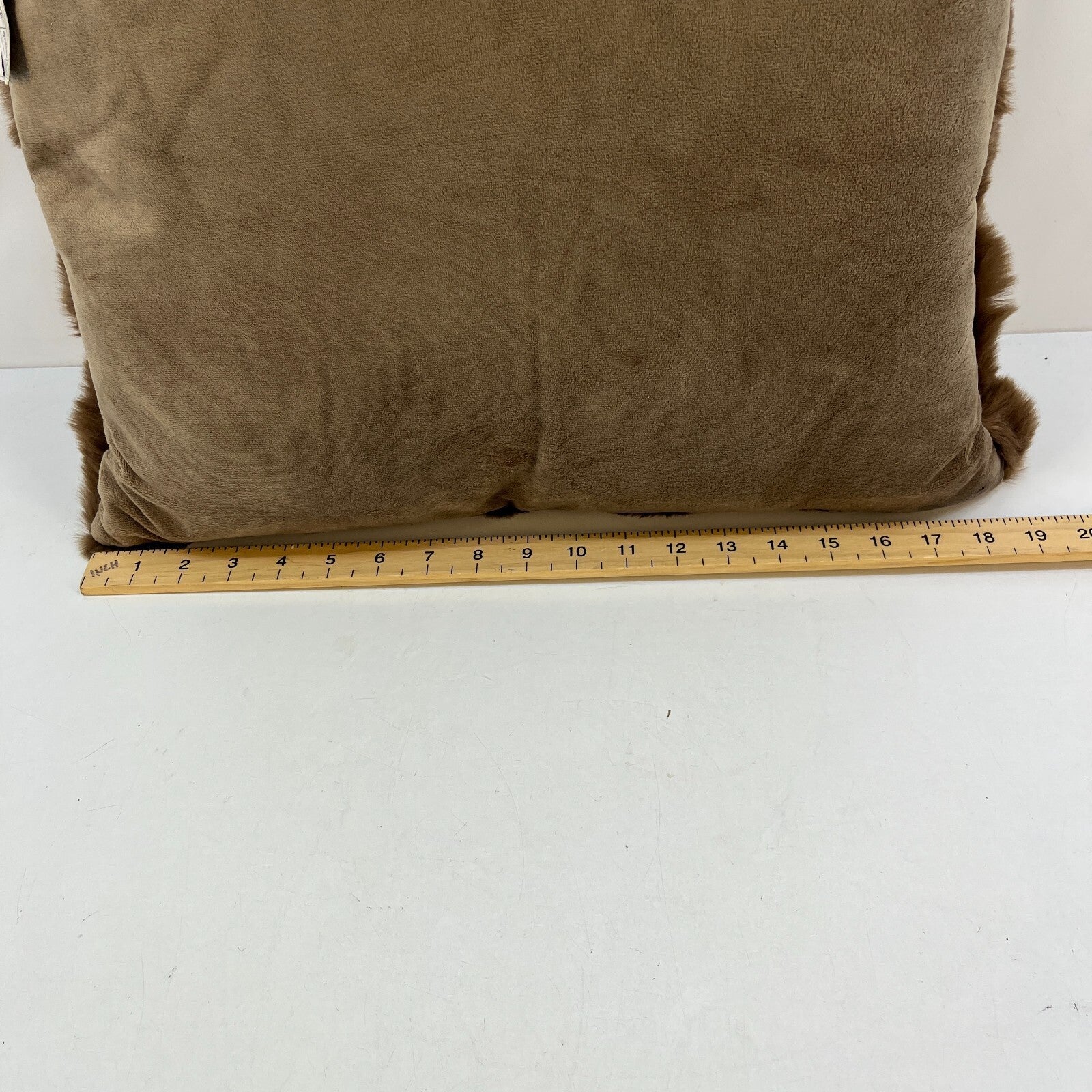 M&S Bubble Faux Fur Cushion in Brown 50cm x 50cm New with Tags