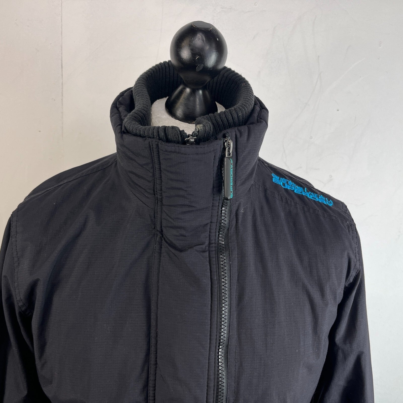 SuperDry Women's Windcheater Jacket in Black & Blue size XL