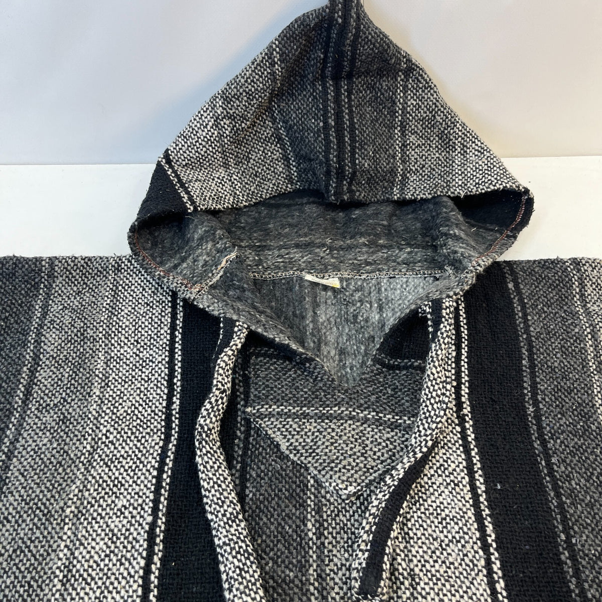 Artesanias Genuine Mexican Baja Hoodie Pullover Hippie Festival Grey UK size XL