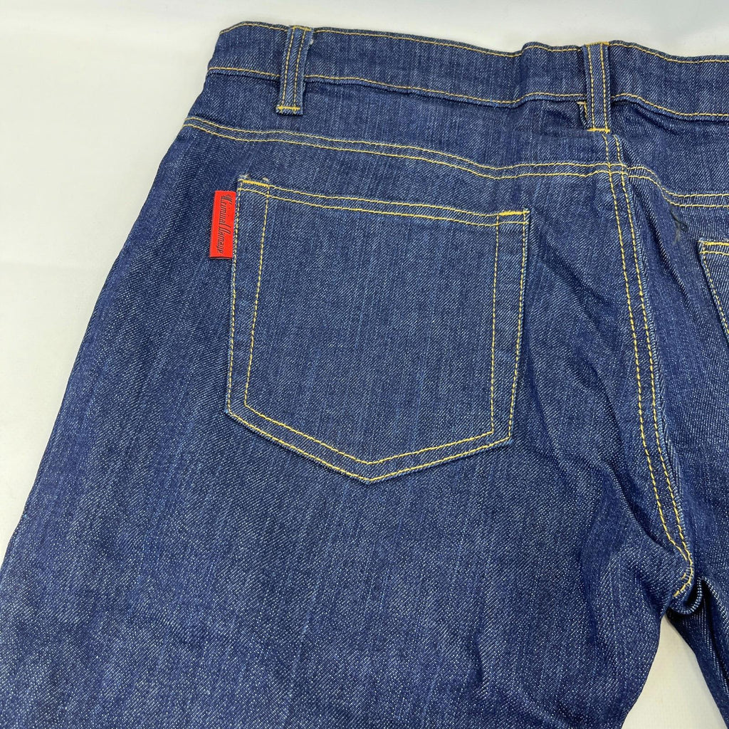 Criminal Damage Player Stretch Jeans Tapered Dark Blue 100% Cotton Denim W36 L32