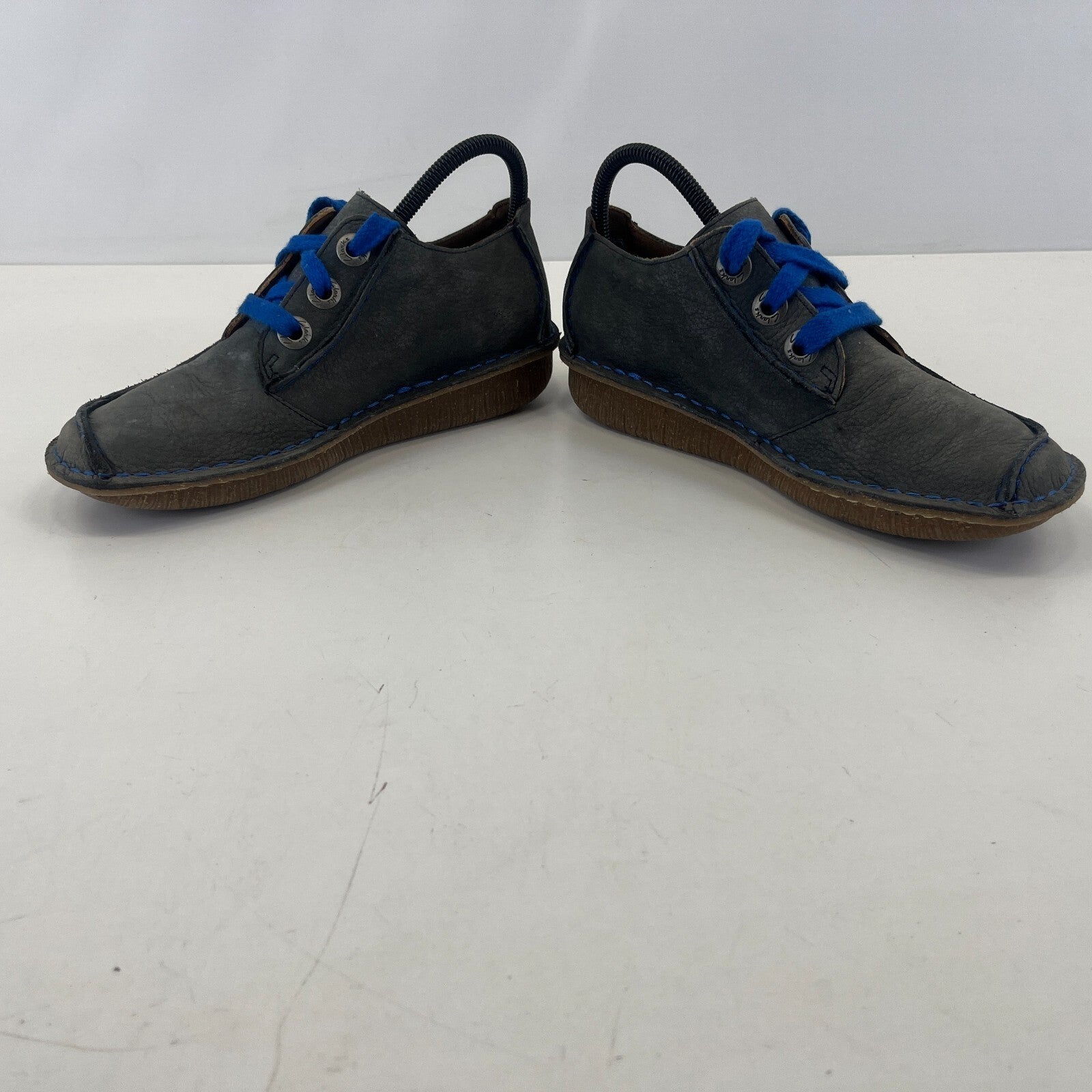 Clarks Artisan Leather Shoes Dark Grey size UK 5.5 EU 39 Women's Pastie Pasty
