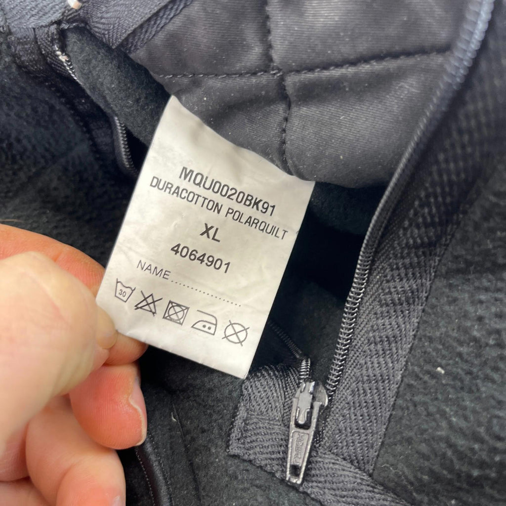 Barbour Duracotton Polarfleece Quilted Jacket in Black size XL