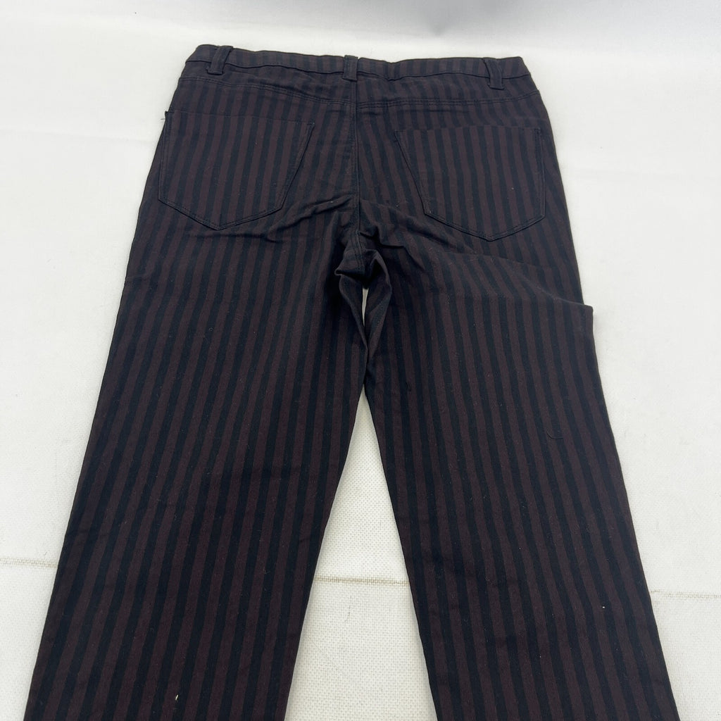 Clockhouse Womens Black/Purple Striped Jeans Cotton Blend Skinny size 38R - W28" L29" - NWOT