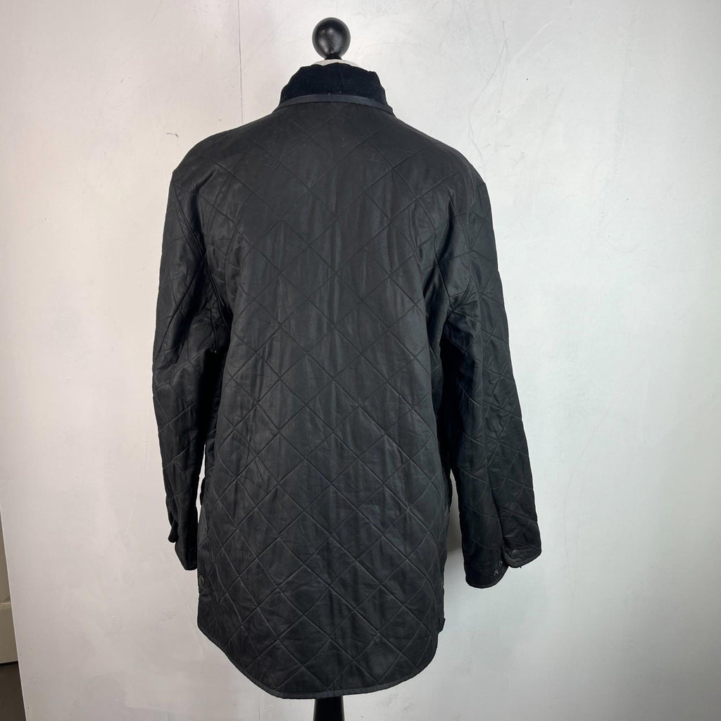 Barbour Duracotton Polarfleece Quilted Jacket in Black size XL