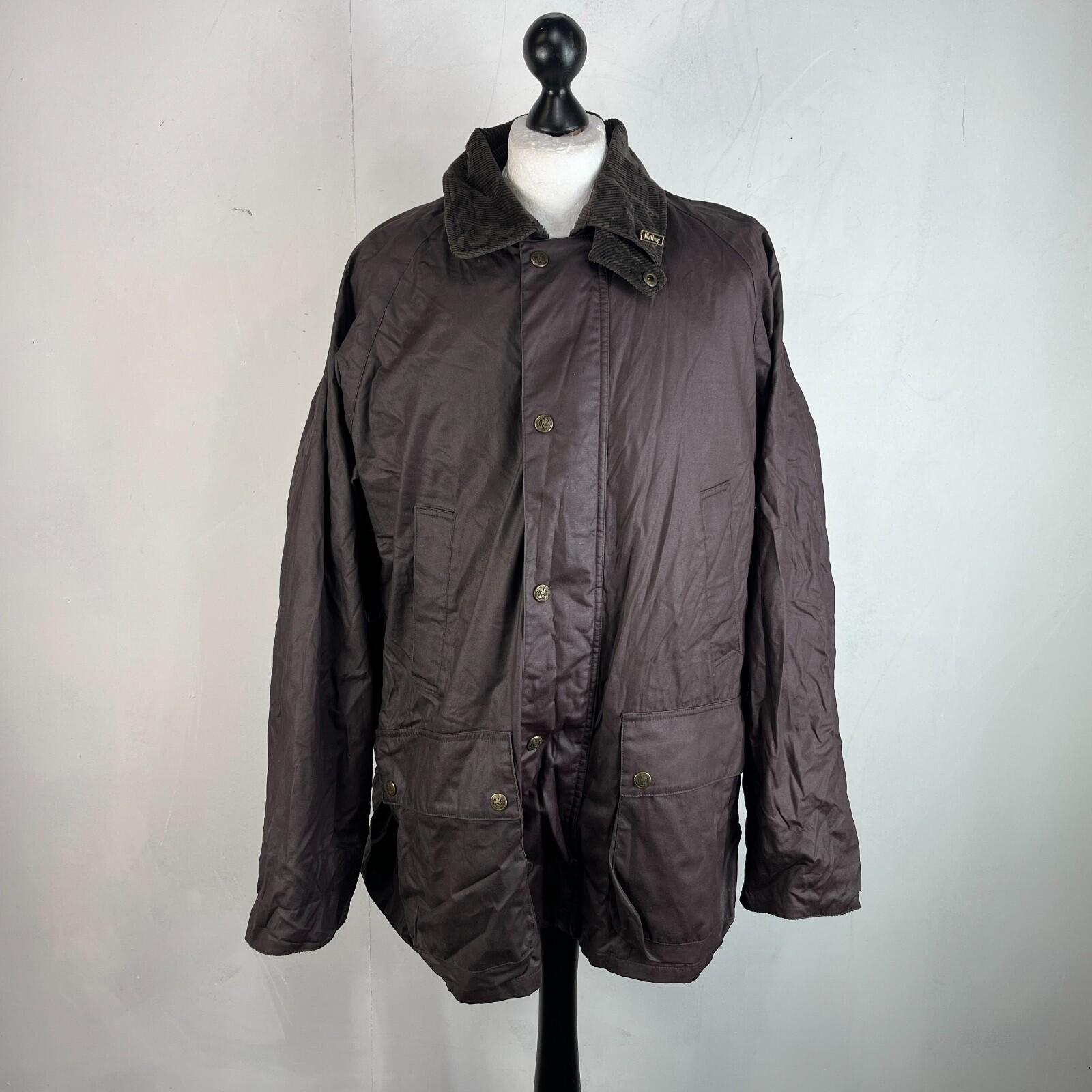 McPercy Harbour Mens Premium Wax Hunting/Farming Jacket in Brown size Large