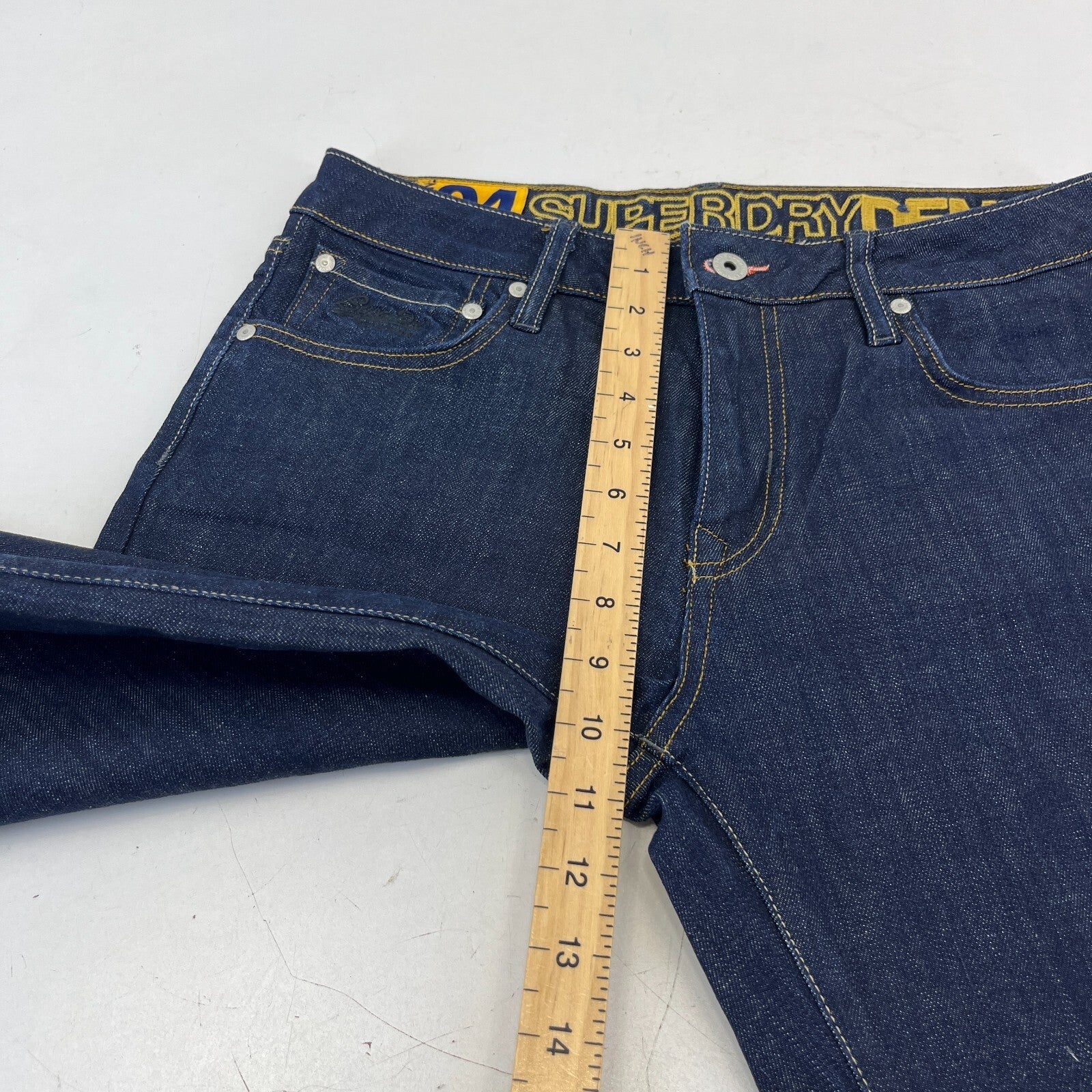 Mens SuperDry 04 Daman Straight Stretch Blue Jeans W31" L30" - New without Tags