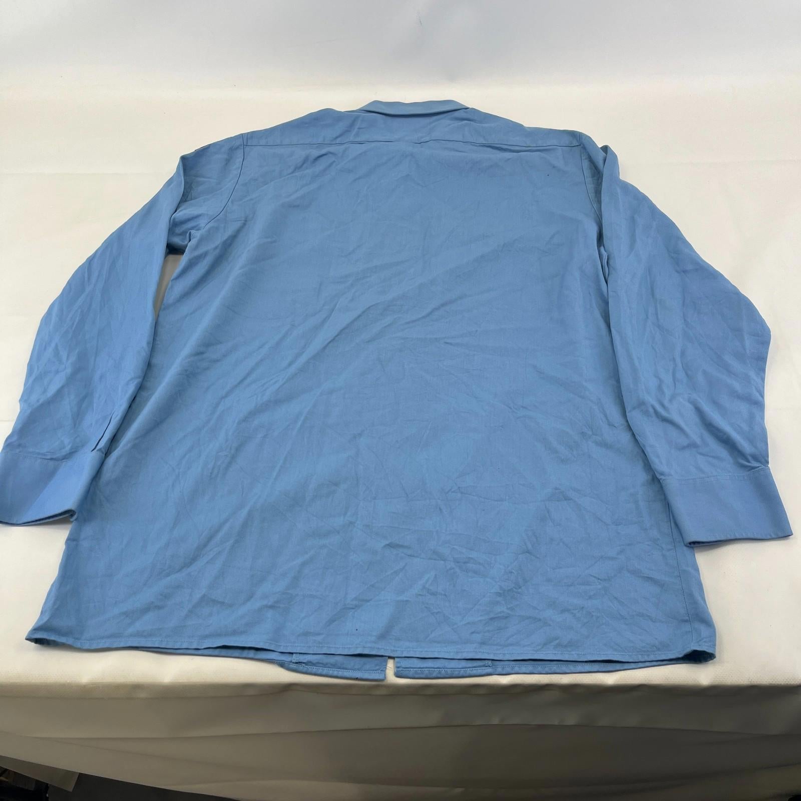 German Military Navy Men's Shirt Light Blue Long Sleeve size 41/42