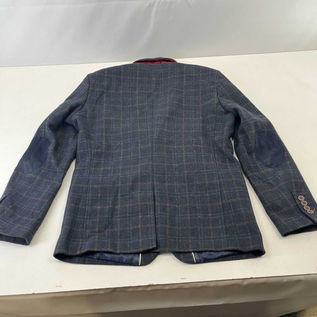 Lambretta Carnaby Street Checked Blazer Jacket in Charcoal Grey Mens Size UK 40
