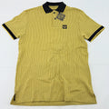 Ska & Soul Men's Waffle Knit Polo in Mustard Yellow size M - New - Model SS/2533
