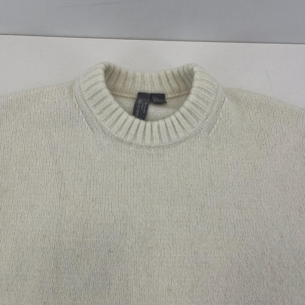 Sweaty Betty Alpine Wool Crew Neck Jumper Sweater in Lily White size S Alpaca