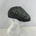 Hawkins Country Flat Cap size XL 60cm Grey Wool Tweed Herringbone