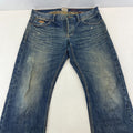 SuperDry Loose Straight Leg Blue Jeans W36" L32" Button Fly