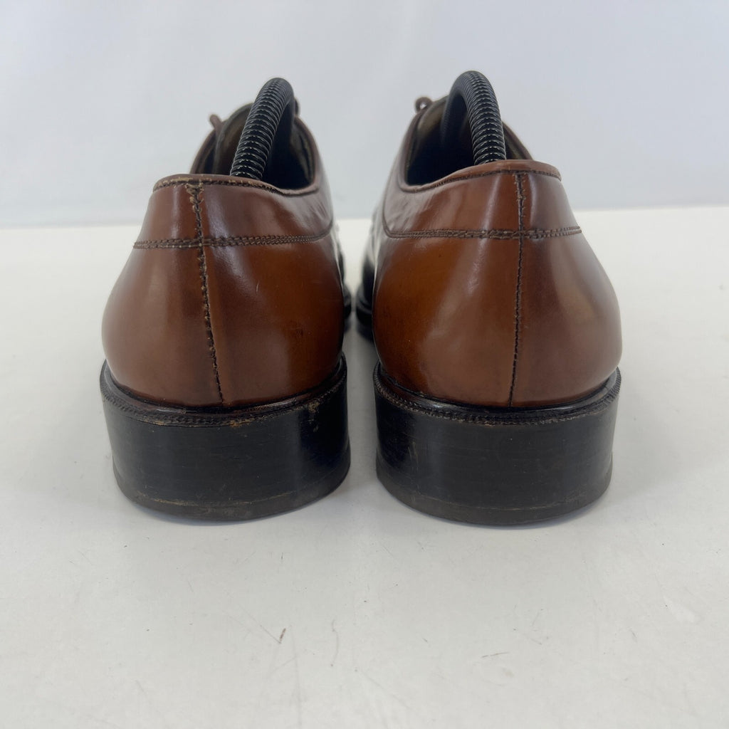 Sajoma Men's Leather Oxford Loafers Dress Shoes Brown size UK 8 Made in Portugal