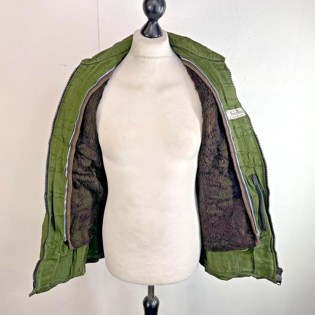 Vintage Turima Sweden Mens Hunting Jacket size Medium in Green inc Fleece Liner