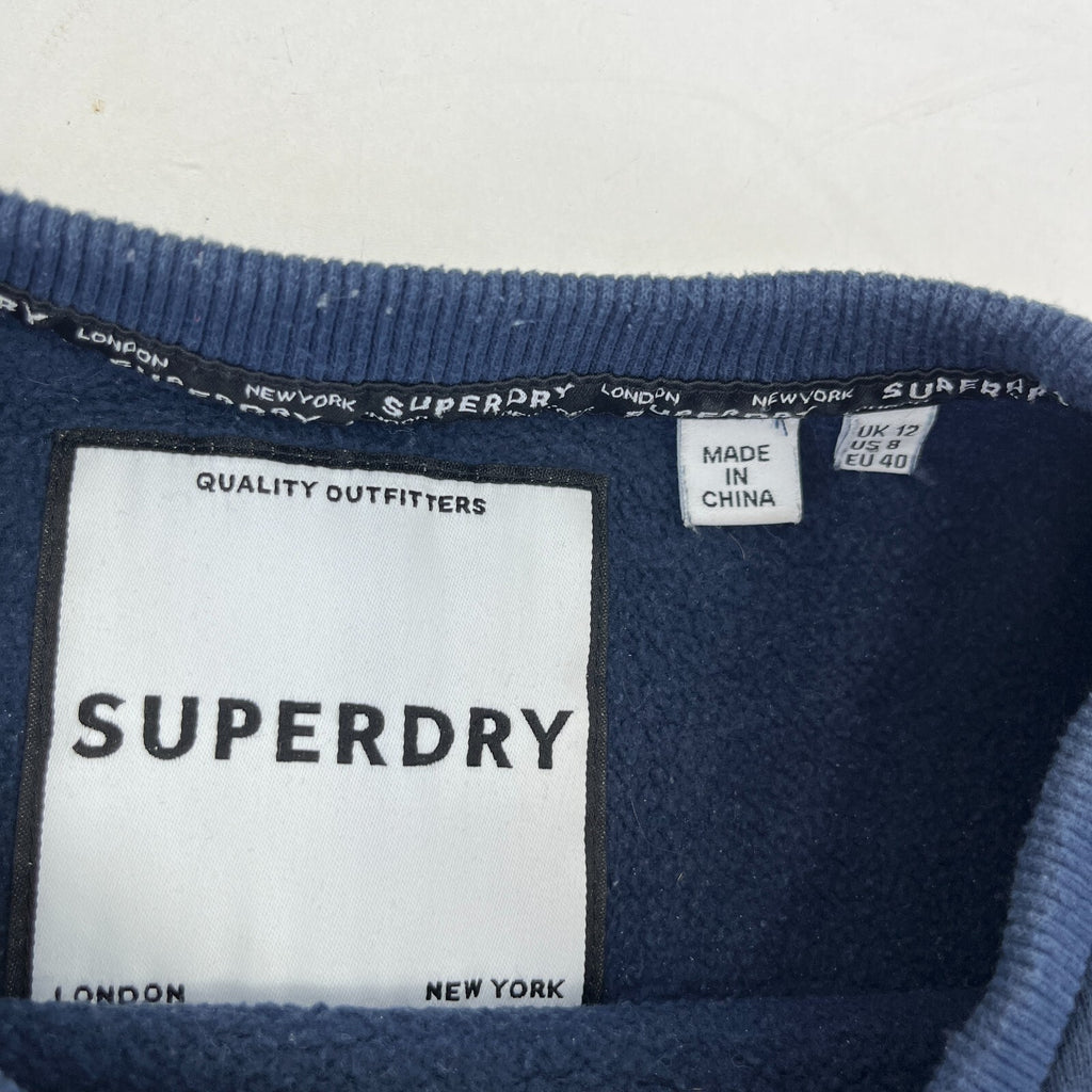Superdry Premium Women's Sweatshirt Long Sleeve Round Neck Pullover size 12