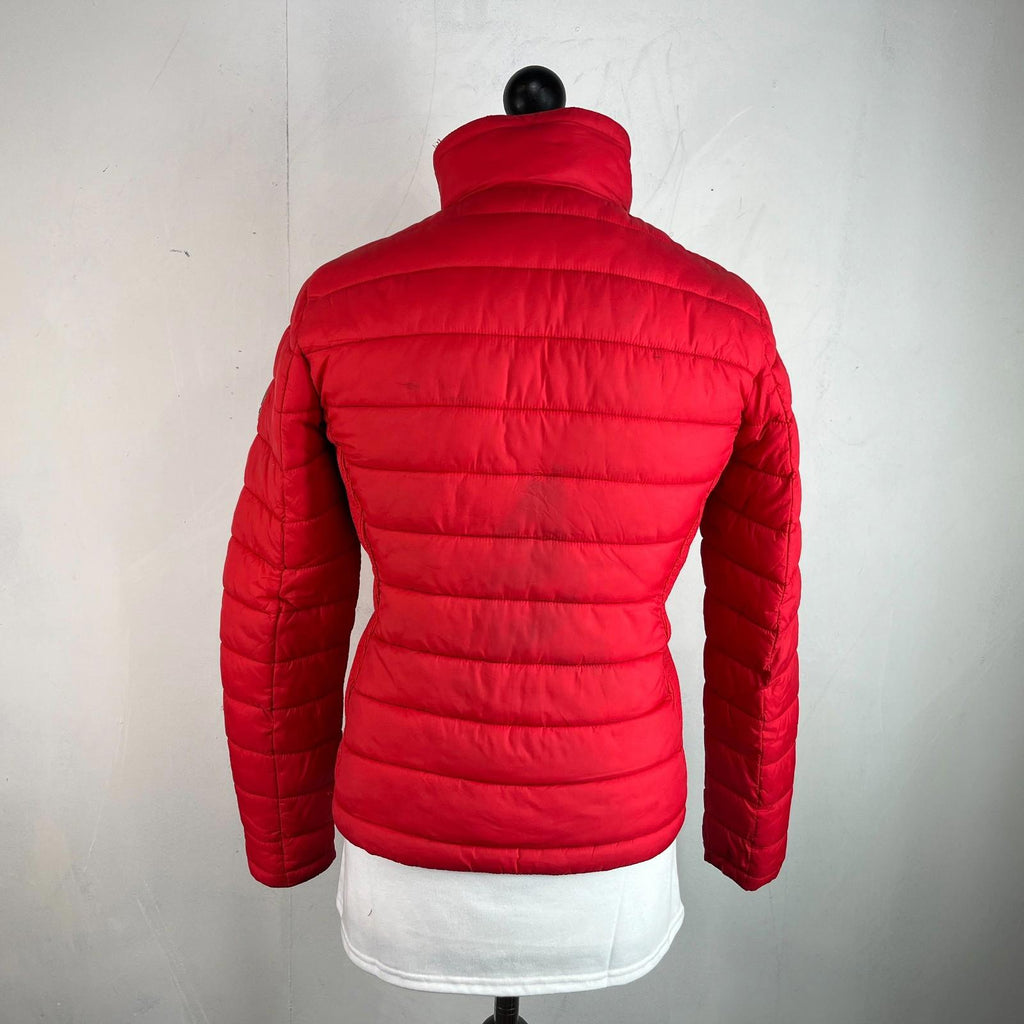 Superdry Original Fuji Jacket Coat Women’s size 14 Quilted Red Warm Ladies