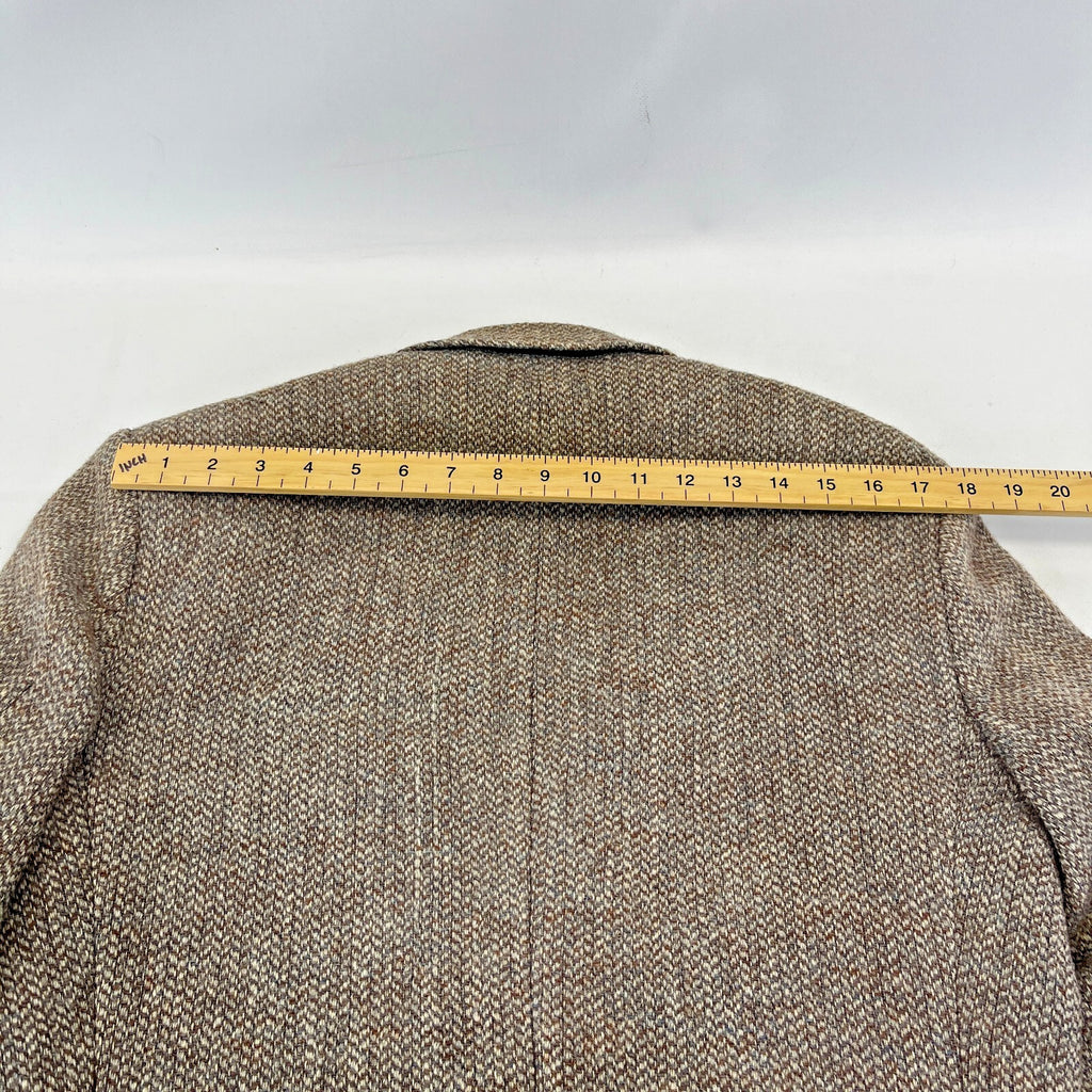 John Lewis Harris Tweed Herringbone Blazer Sport Coat Jacket Beige size 40R